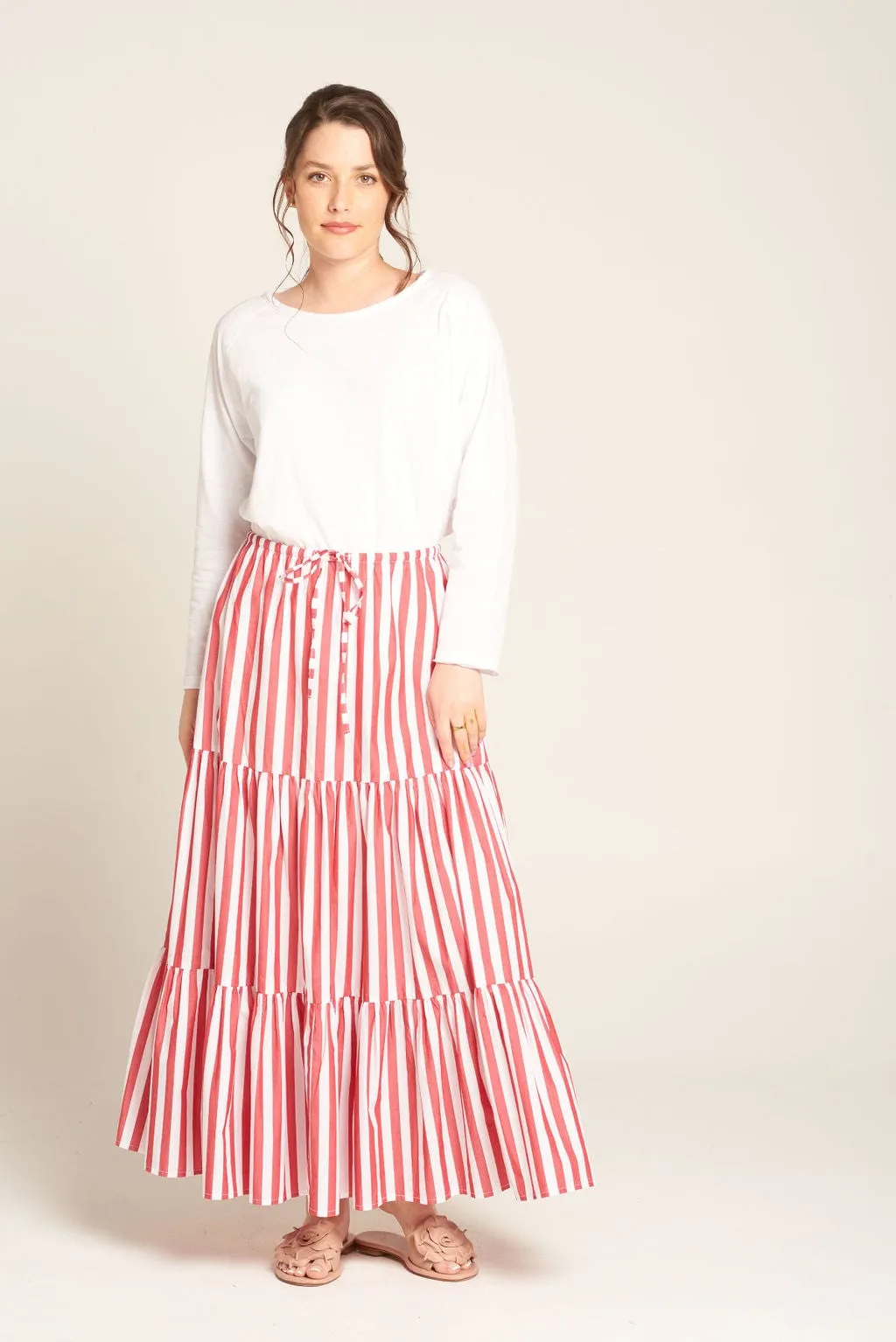 Olivia Skirt Red/White