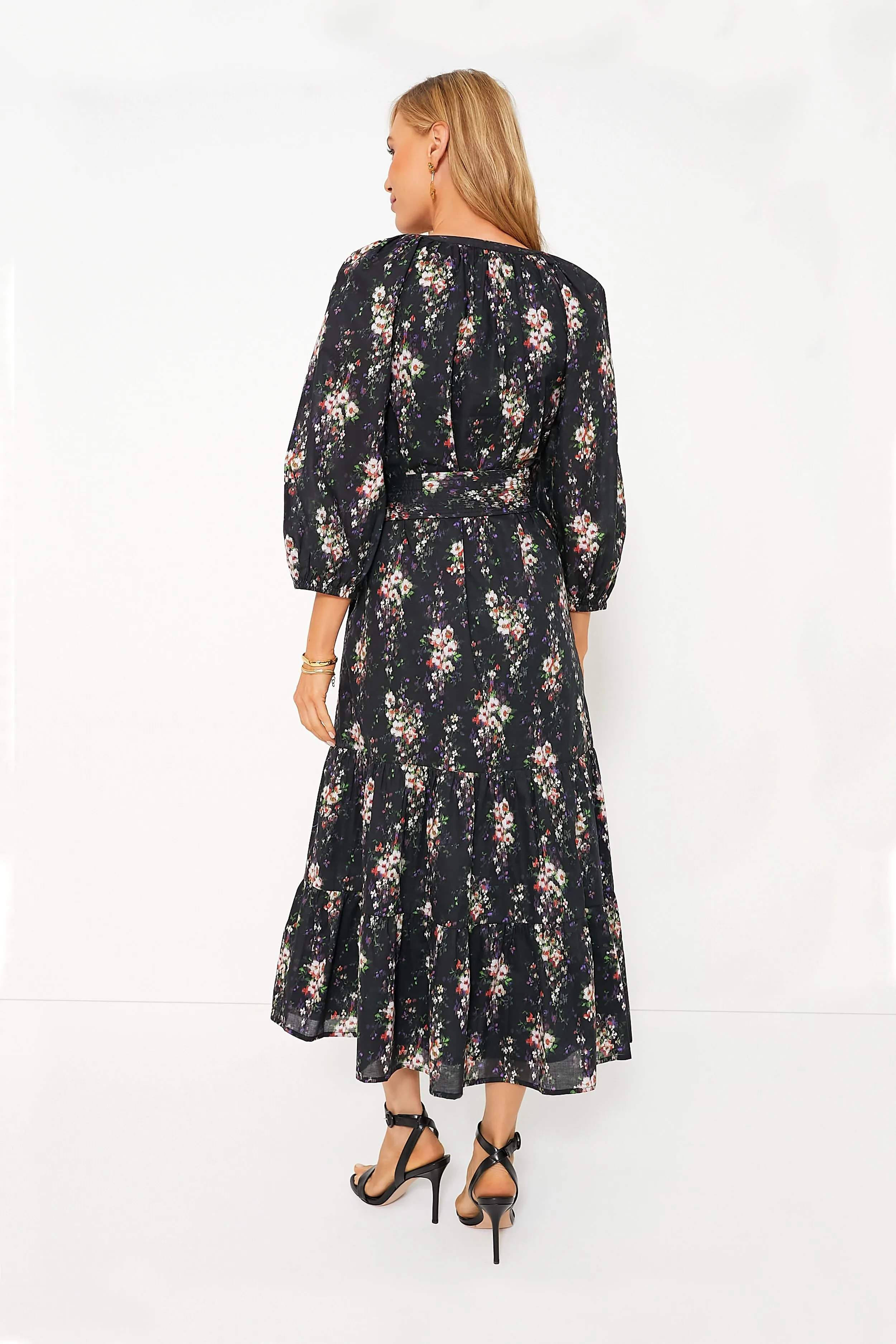 Onyx Falling Flowers Bouquet Lyles Dress