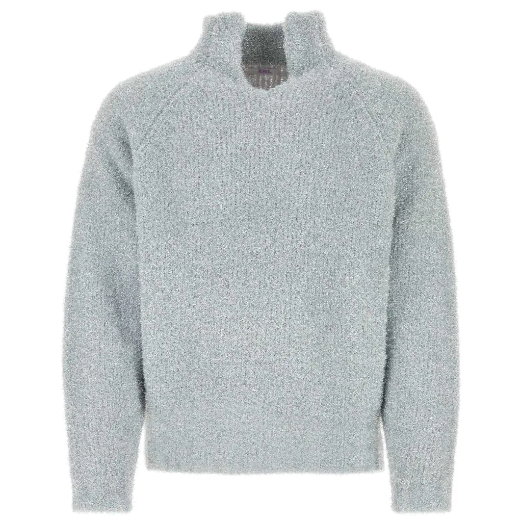 Open Neck Glitter Raglan Pullover