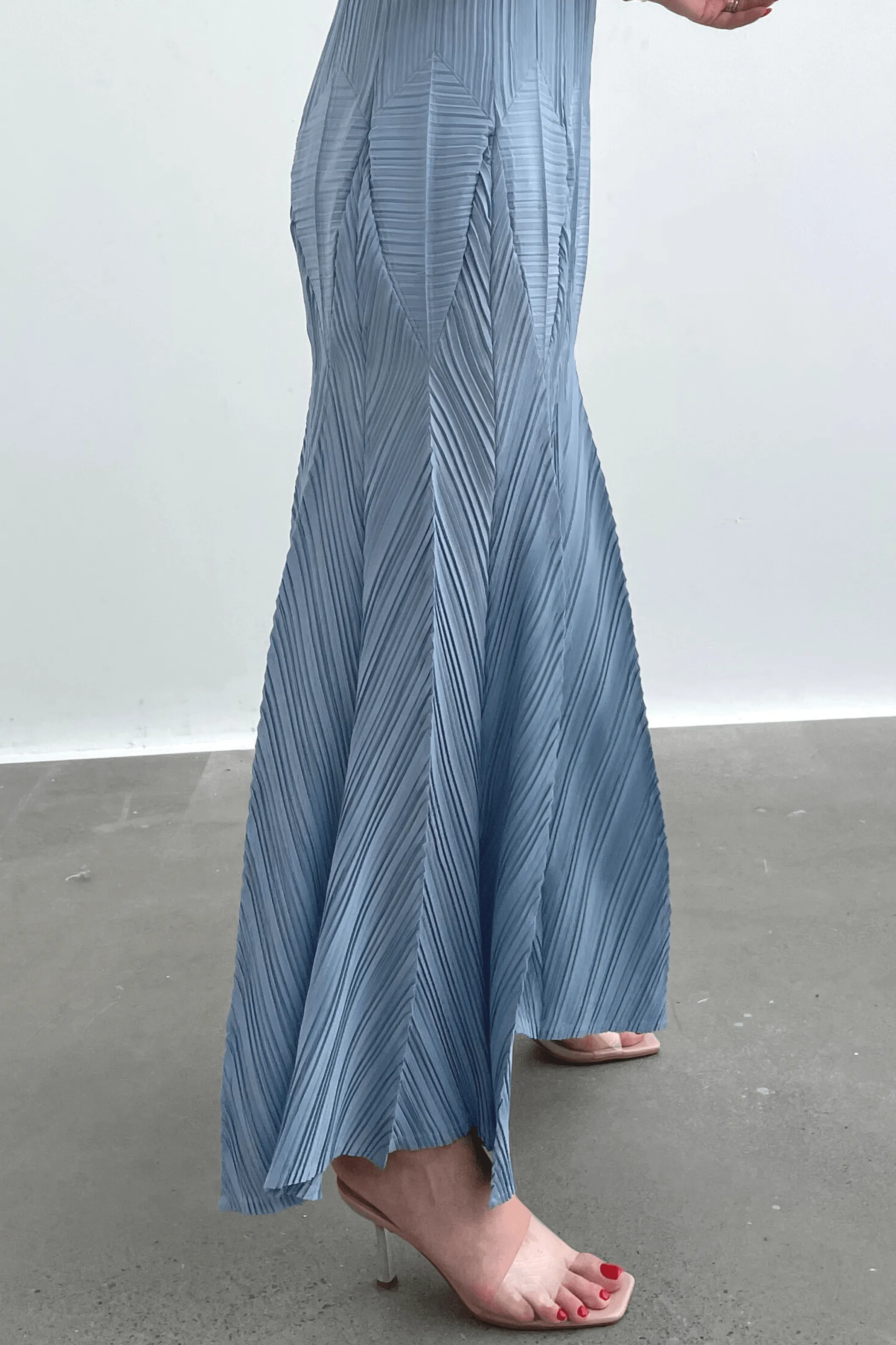 Pleated Origami Maxi Skirt