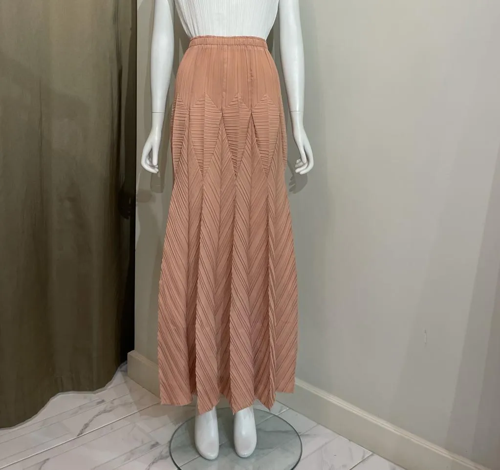 Pleated Origami Maxi Skirt