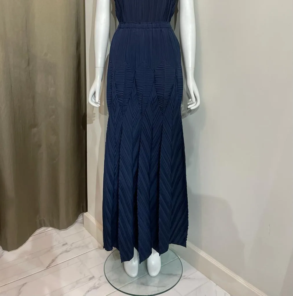 Pleated Origami Maxi Skirt