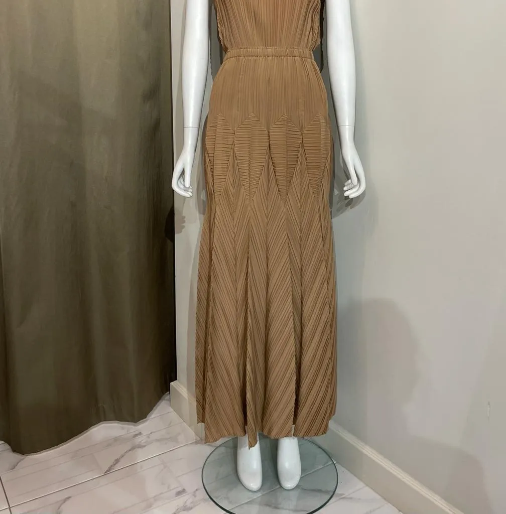 Pleated Origami Maxi Skirt