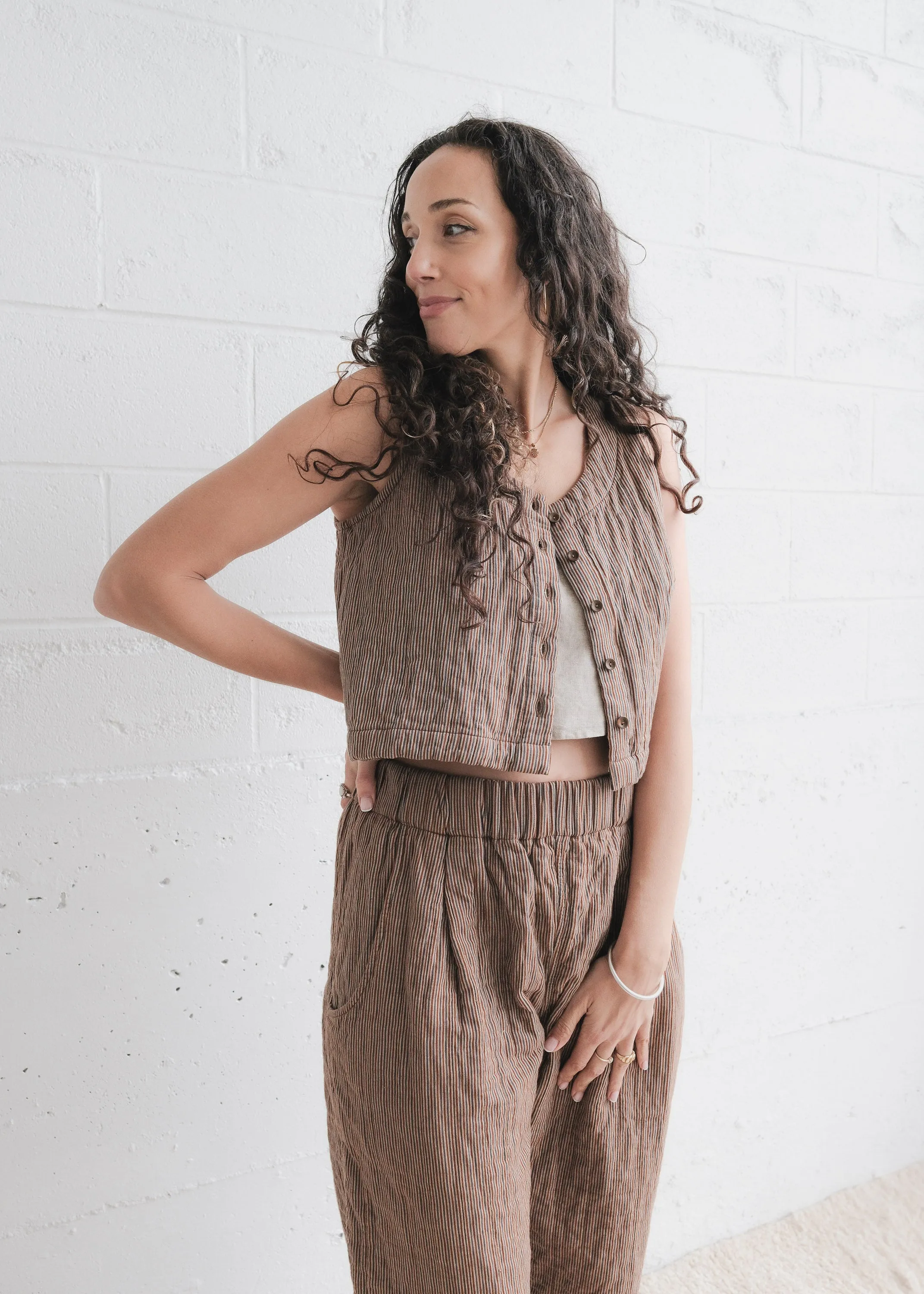 Quilted Ahilya Vest - Handwoven Cotton - Cutch & Indigo