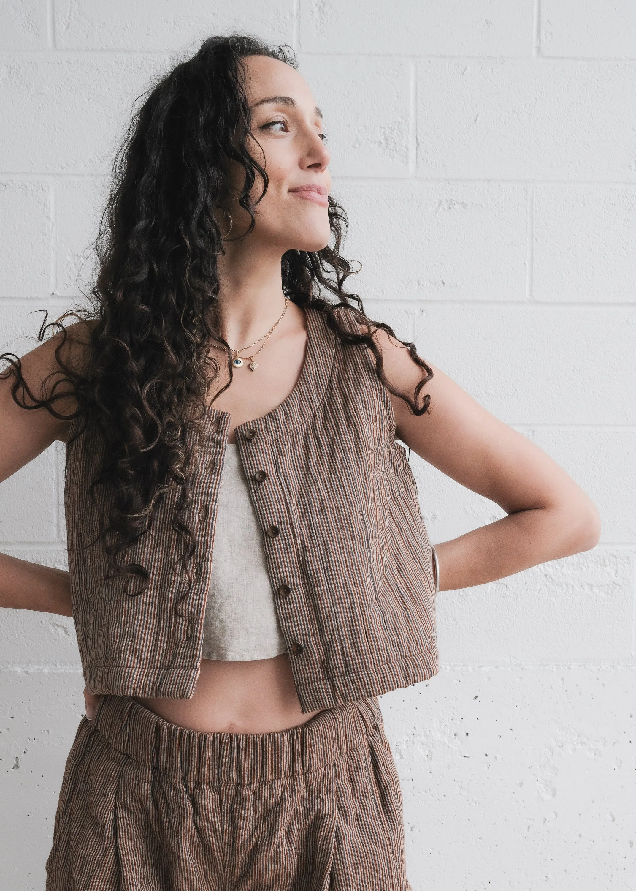 Quilted Ahilya Vest - Handwoven Cotton - Cutch & Indigo