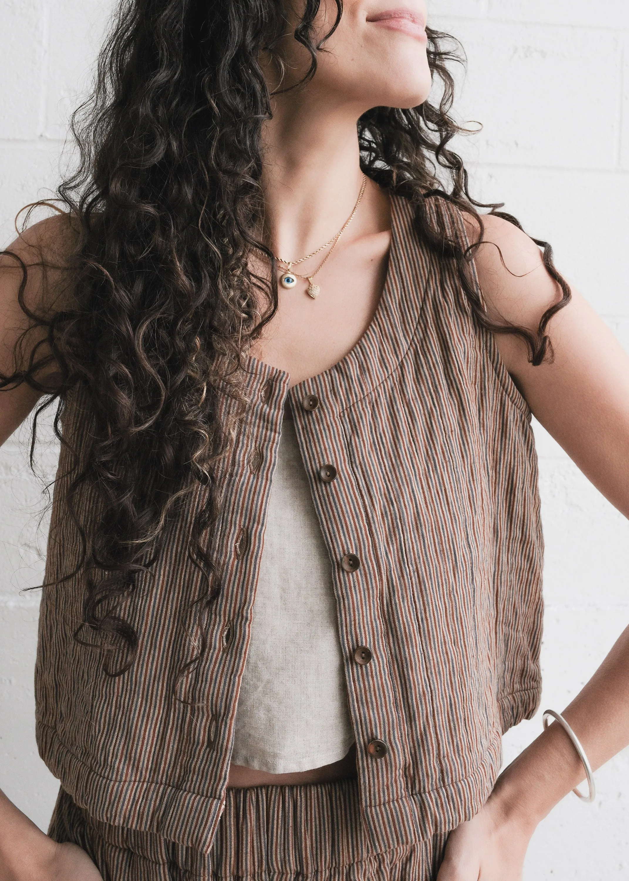 Quilted Ahilya Vest - Handwoven Cotton - Cutch & Indigo
