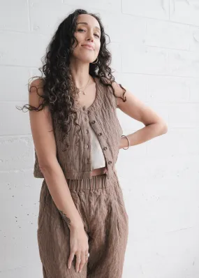 Quilted Ahilya Vest - Handwoven Cotton - Cutch & Indigo