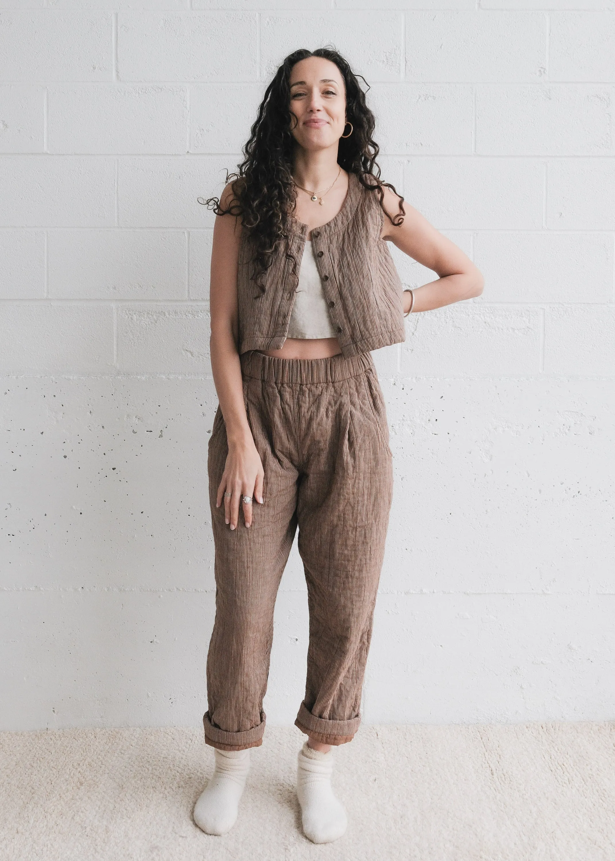 Quilted Ahilya Vest - Handwoven Cotton - Cutch & Indigo