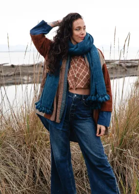 Quilted Botanical Coat - Handwoven Cotton - Cutch
