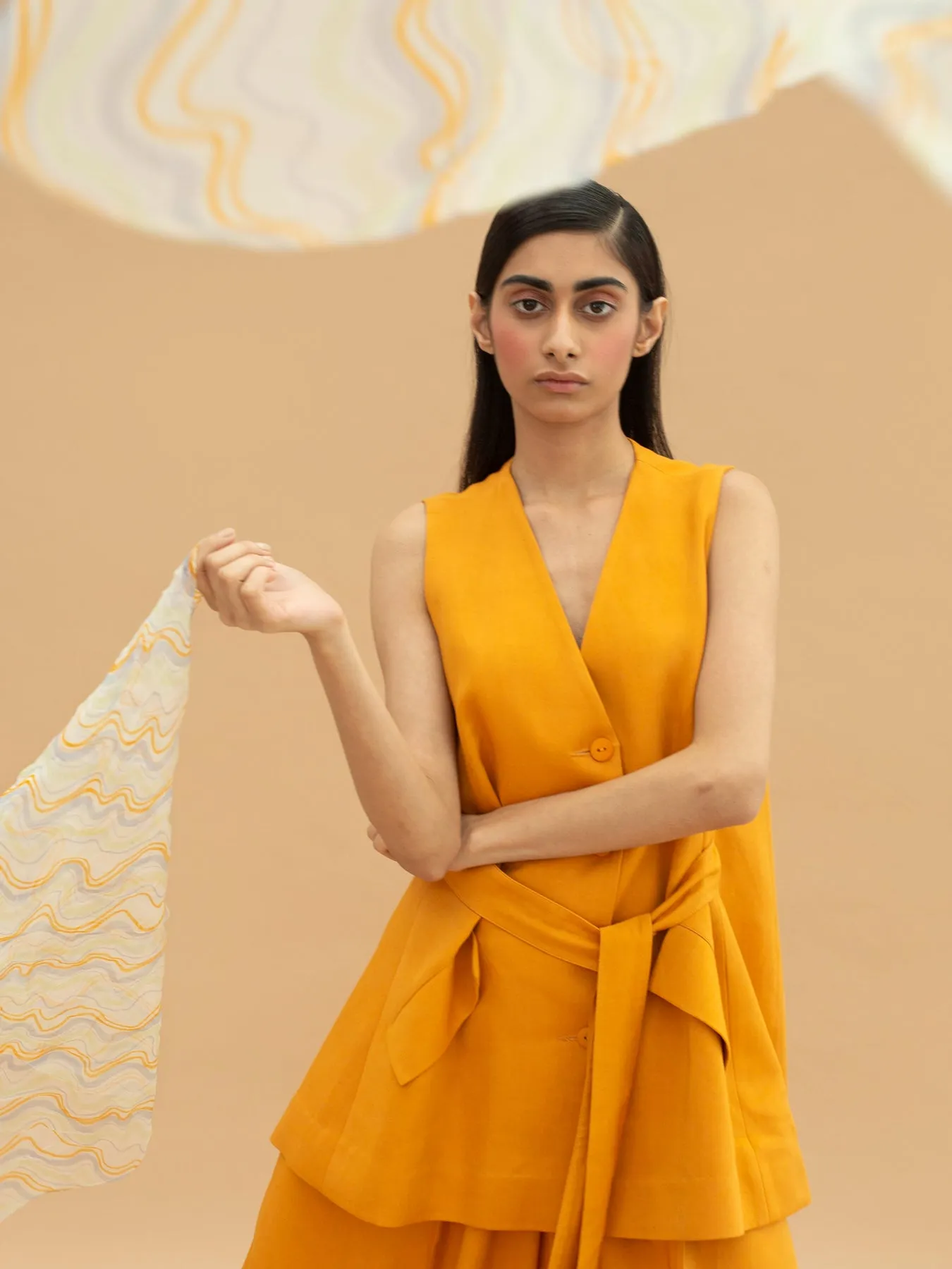 Reef Tencel Top, Saffron Yellow