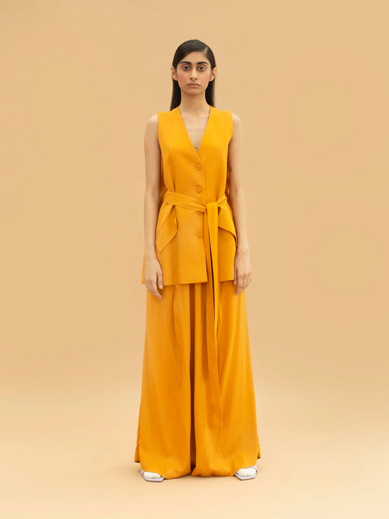 Reef Tencel Top, Saffron Yellow