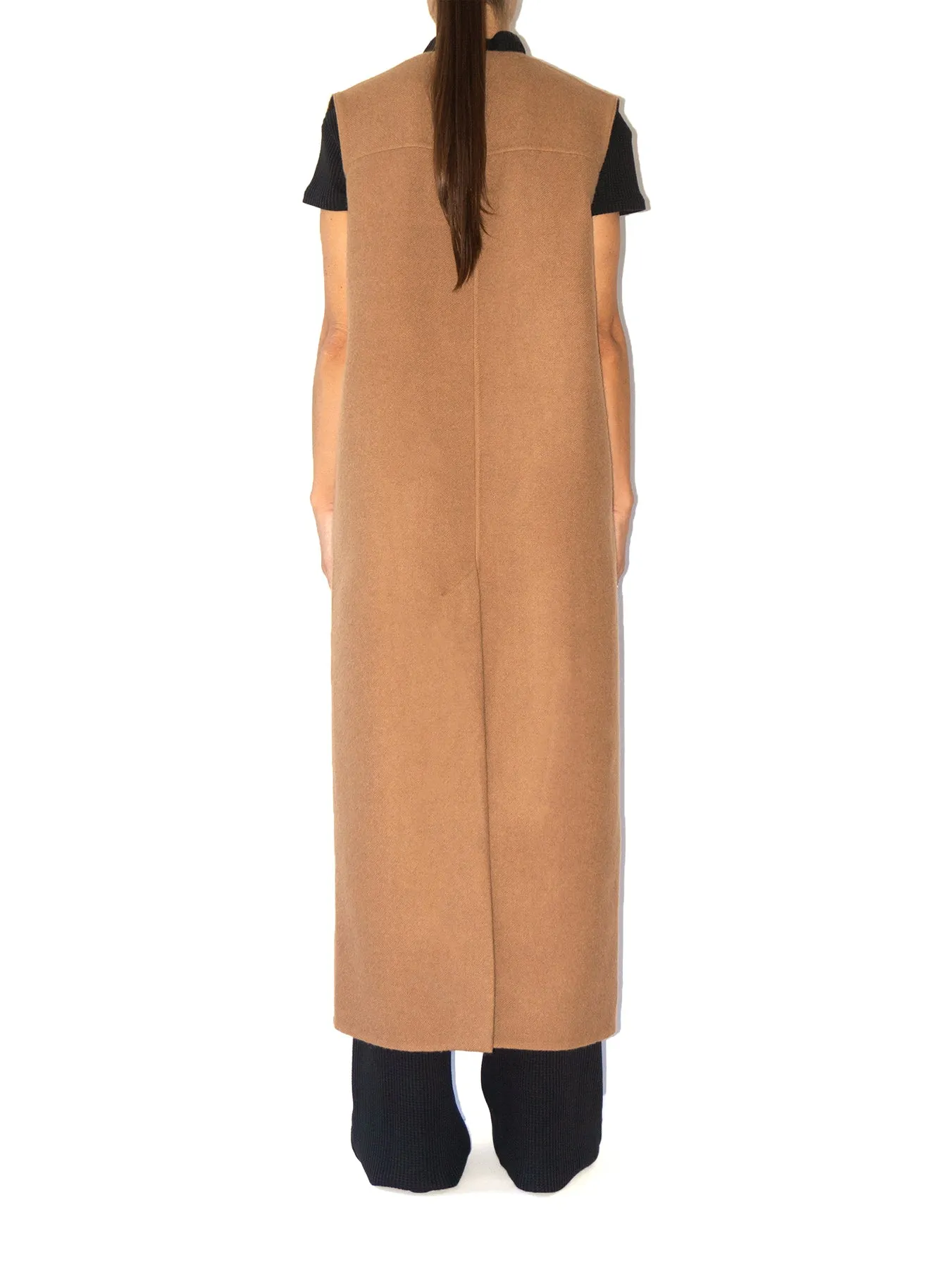 Reversible Alpaca Vest, Camel
