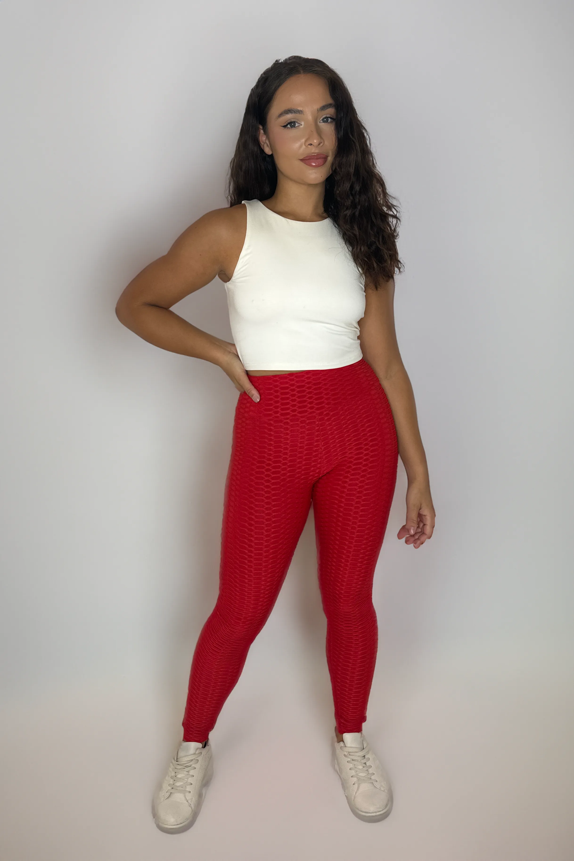 Ruched Textured Stretchty Leggings