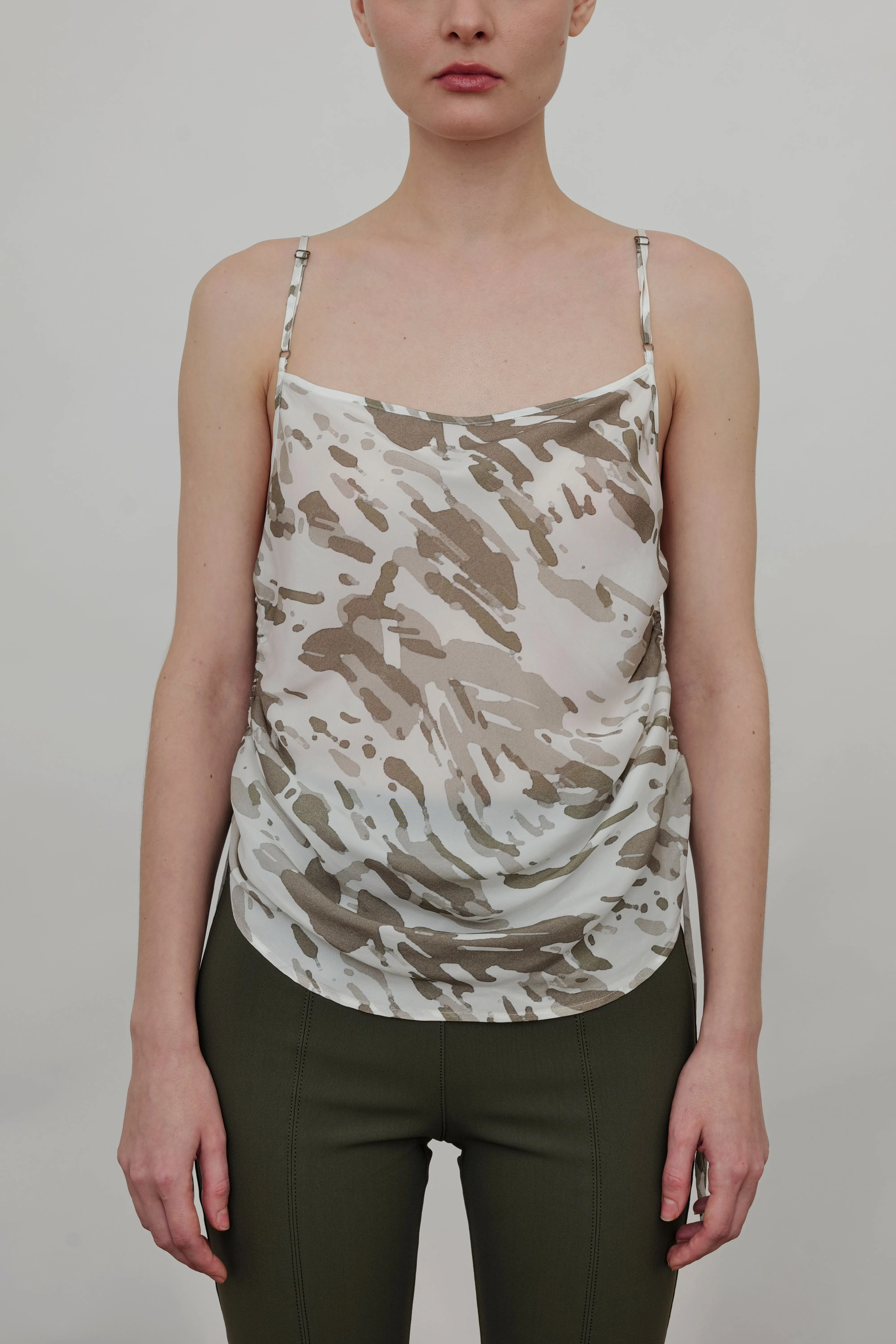 Silky Cupro Bias Camisole with Drawstrings - WYANETTA SP24