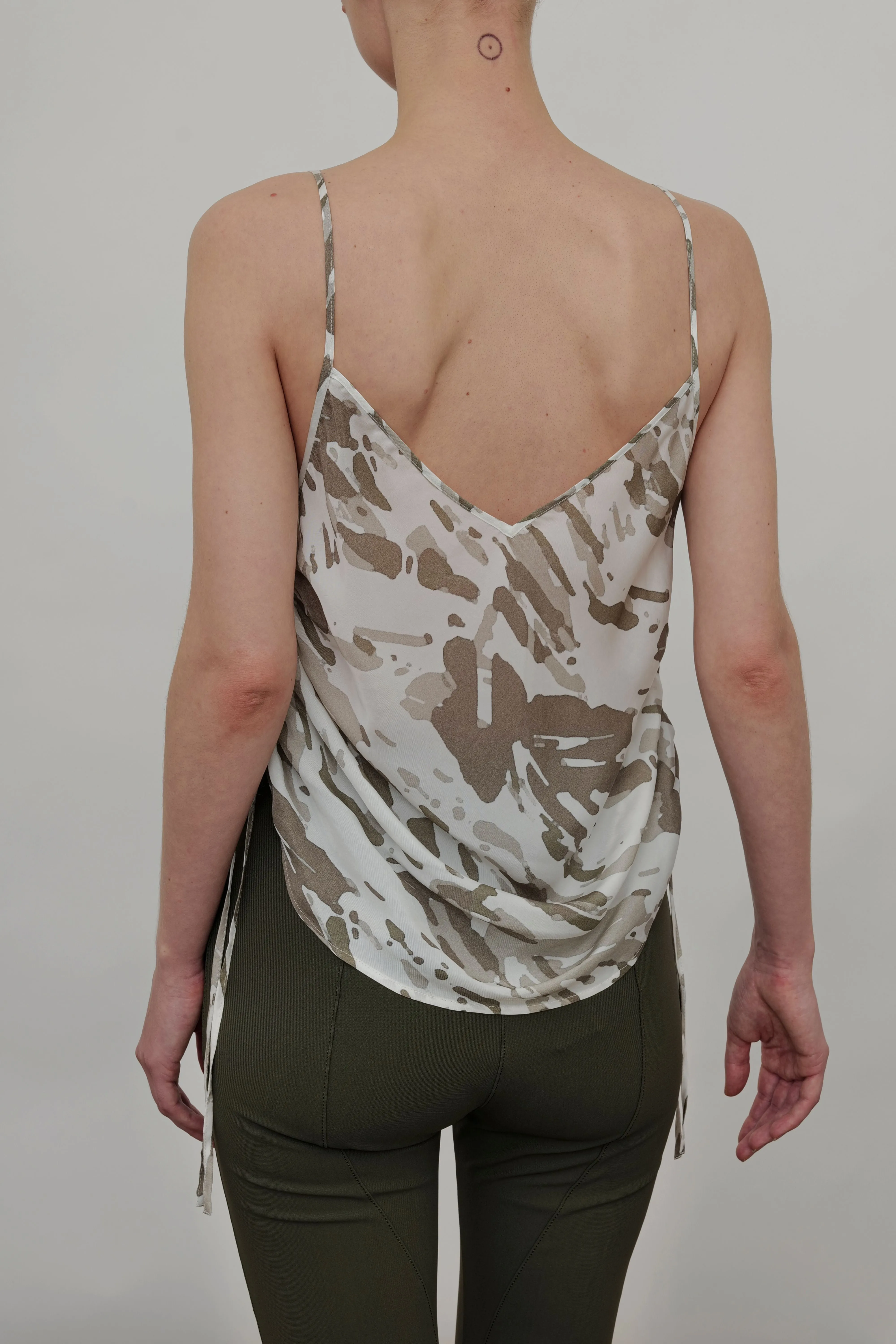 Silky Cupro Bias Camisole with Drawstrings - WYANETTA SP24