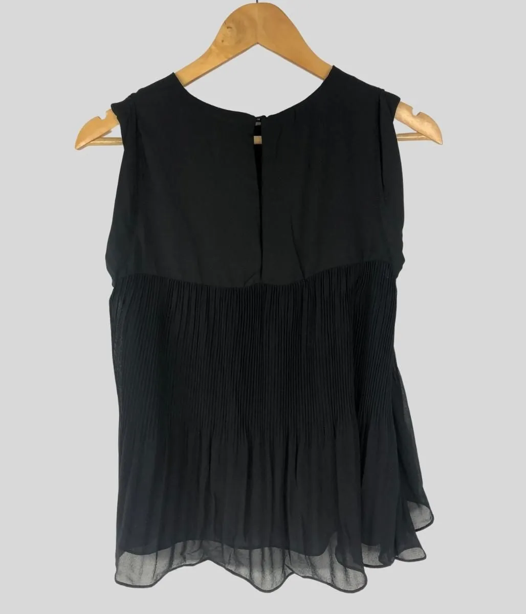 Sleeveless Chiffon Pleated Top XS (8/10)