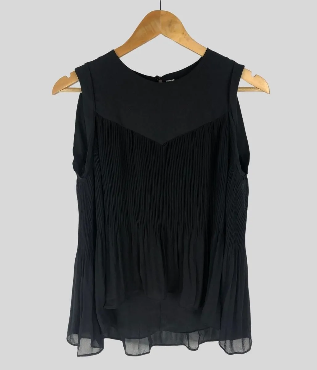 Sleeveless Chiffon Pleated Top XS (8/10)
