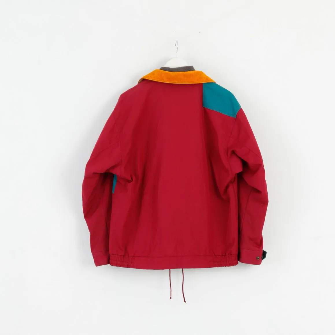 SOS Redline Men S Jacket Bomber Vintage Cotton Blend Burgundy Zip Up Retro Top