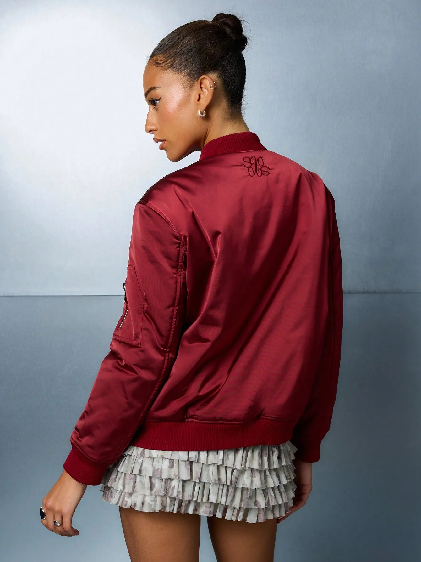 SUMWON WOMEN Zip Through Bomber Jacket For Fall/Winter