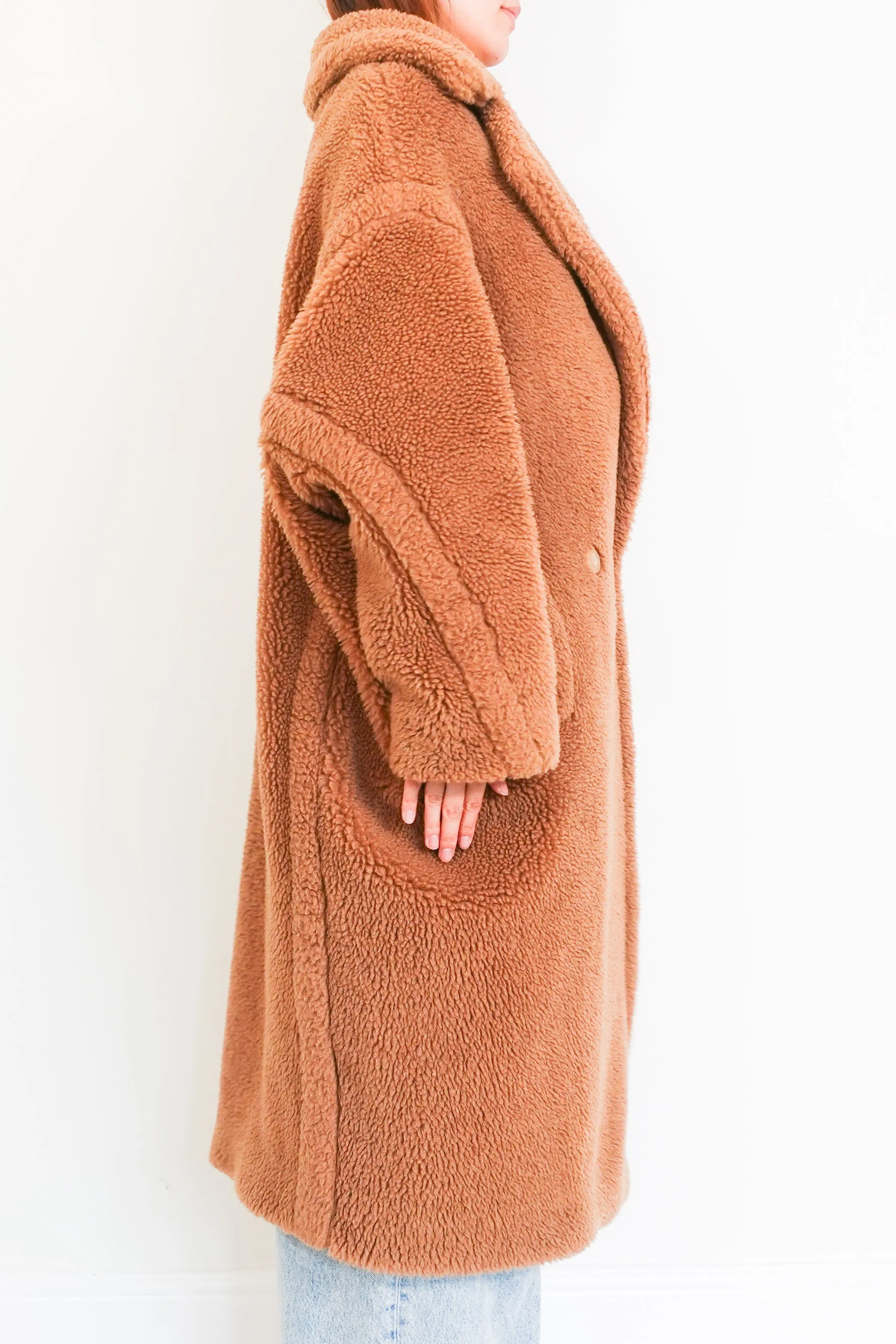Teddy coat in beige RRP £2700