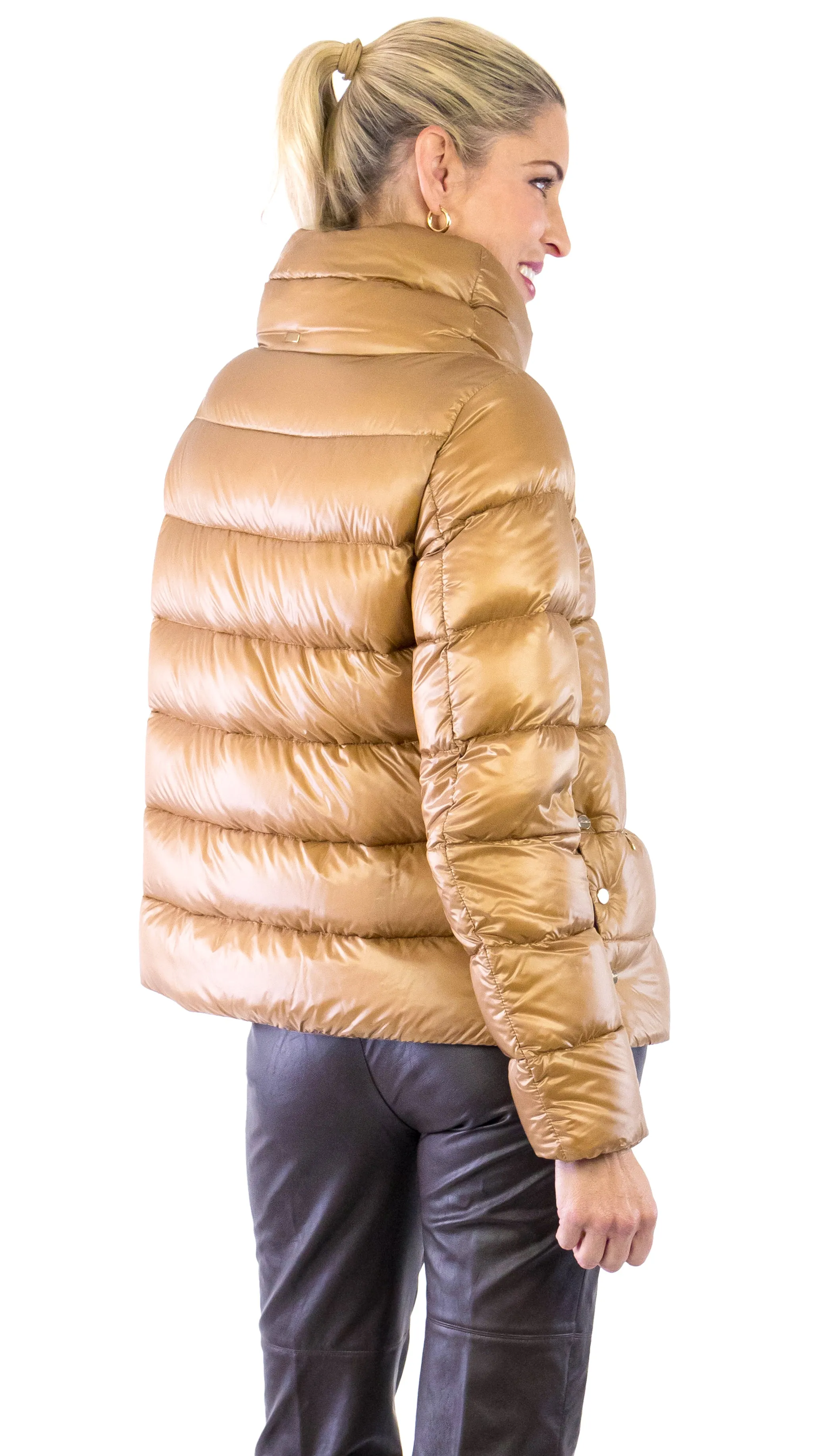 Ultralight Jacket with Side Snaps - Cammello