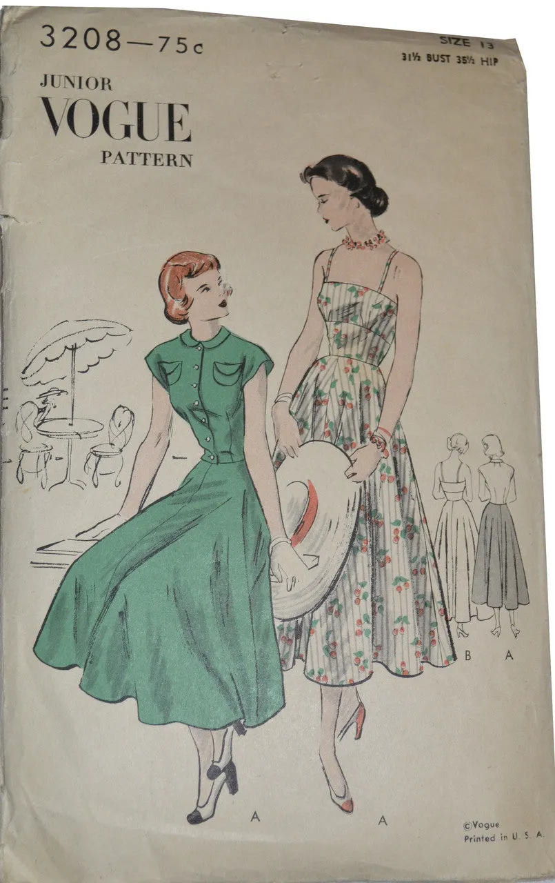 Vogue 3208 dress and jacket pattern vintage 1950s 31.5B