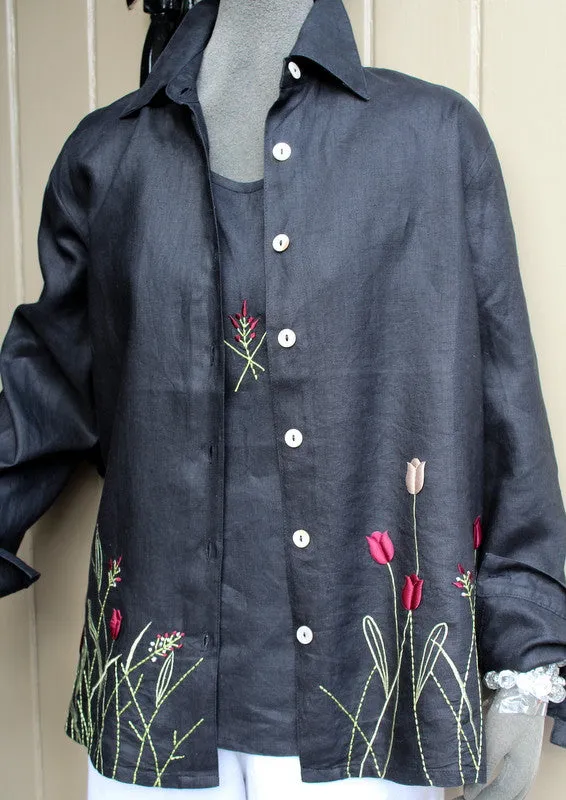 Wild Flower Womens Linen Shirt/Jacket (was £65)