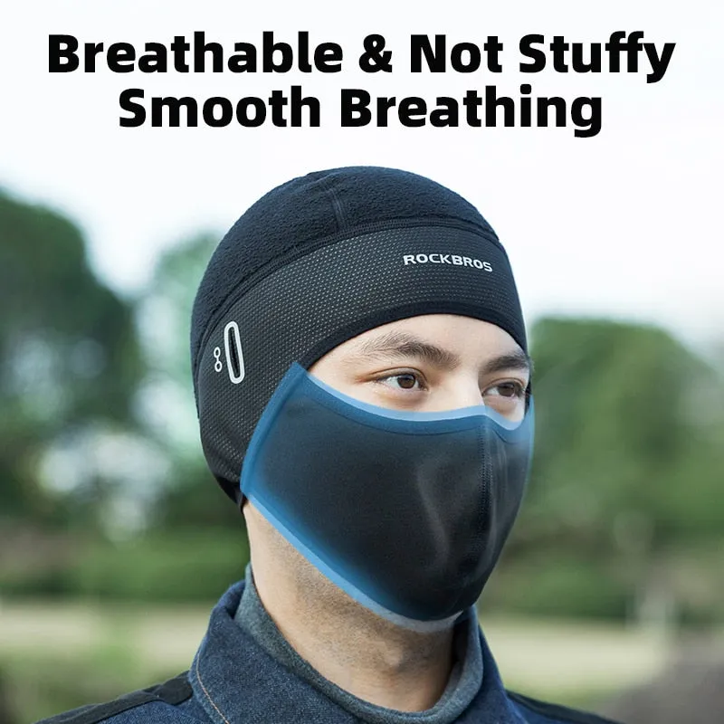 Winter Caps Bike Balaclava Bicycle Cap Glasses Hole   Bandana Sports Running Headband Windproof Riding Keep warm Mask
