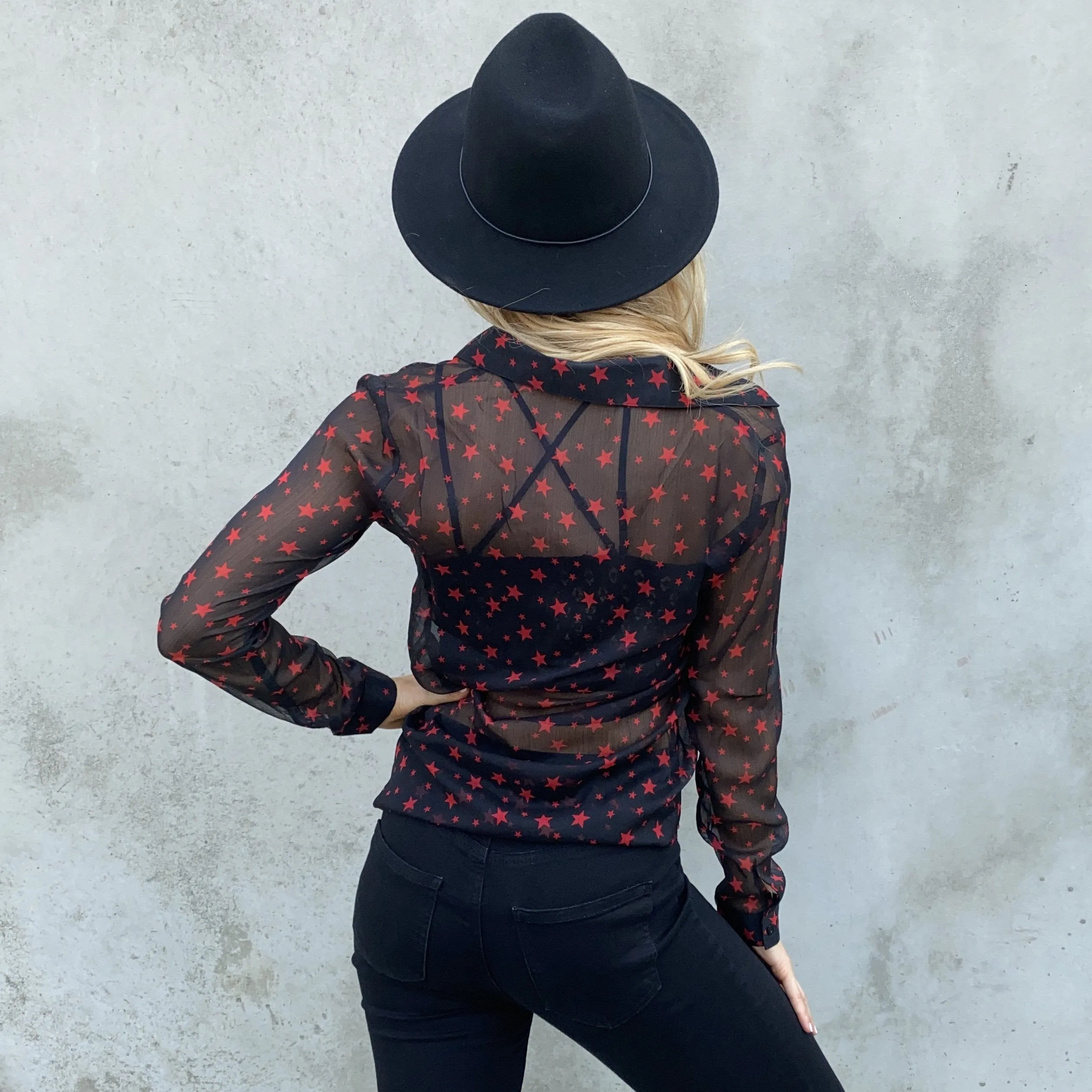 Wish Upon A Star Long Sleeve Blouse