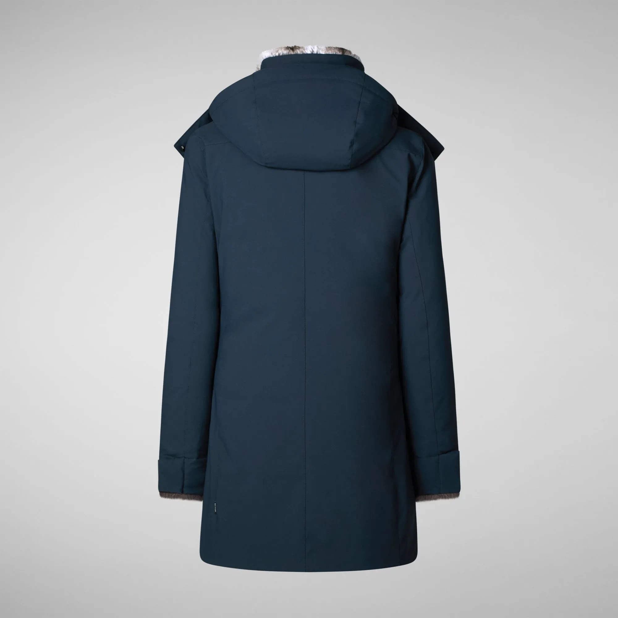 Woman's hooded parka Samantah in blue black