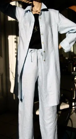 Womens Linen Leg-Pocket Drawstring Trousers (was £59.99)