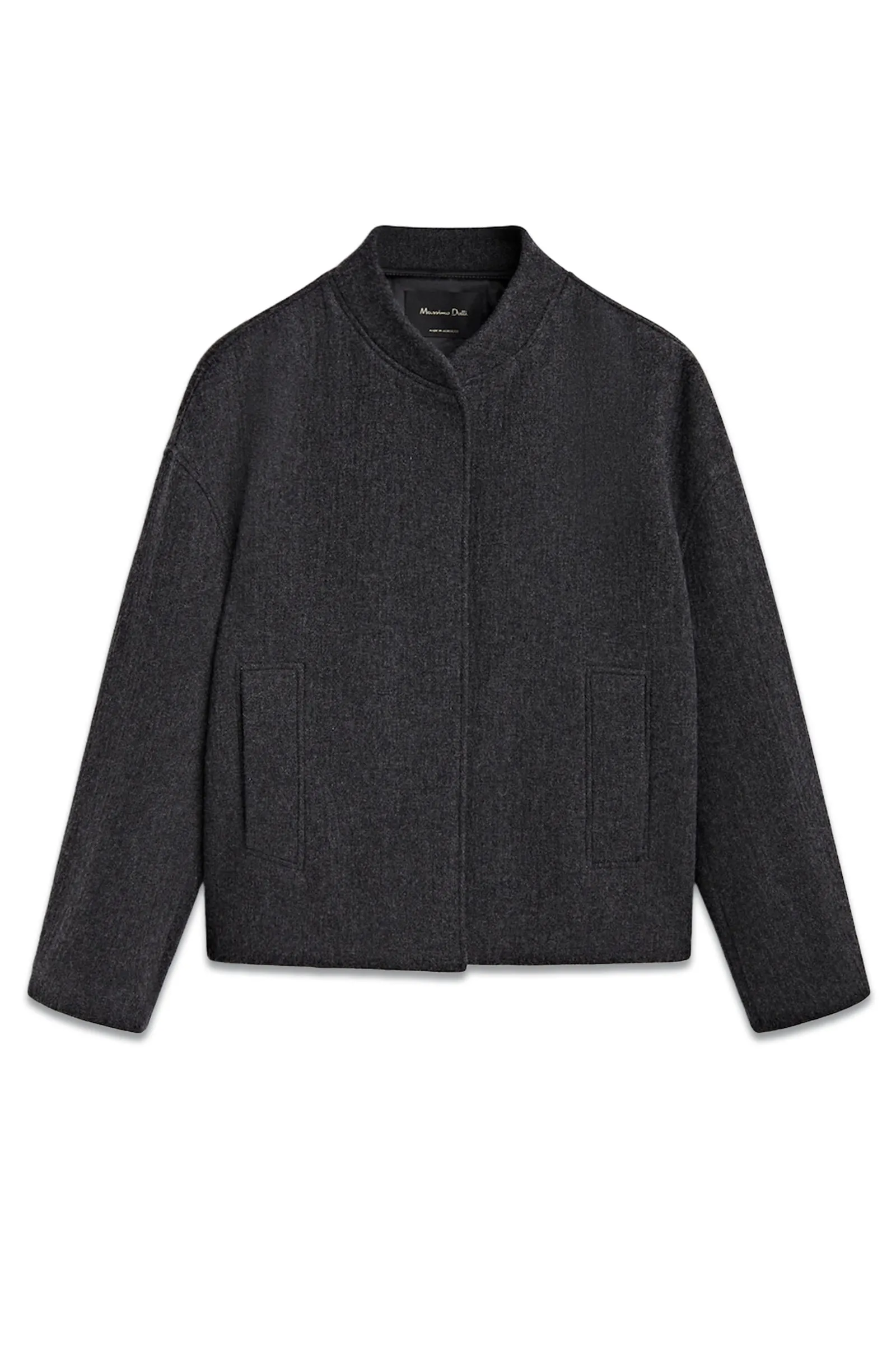 Wool Blend Bomber Jacket